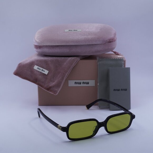 Miu Miu MU11ZSF 16K07O Rectangle Sunglasses – Black, Lowest price! main image 7